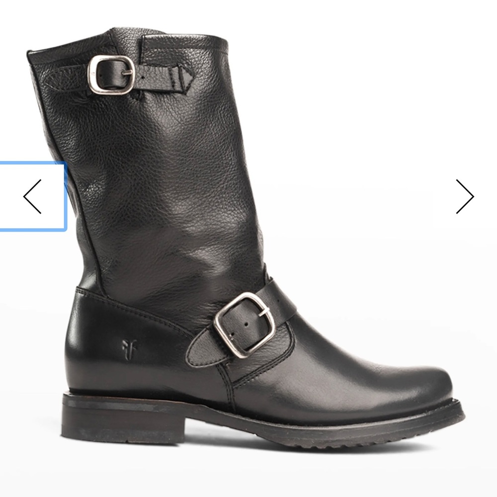 FRYE VERONICA LEATHER BUCKLE SHORT MOTO BOOTS! HOT BRAND NEW!